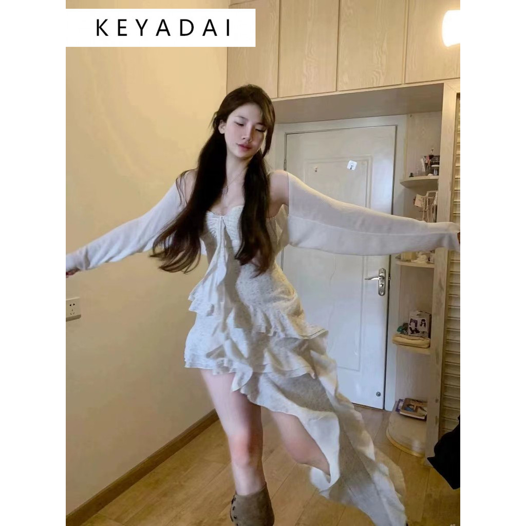 KEYADAI Váy đi biển Váy Đầm Váy nữ body đầm thời trang Casual Minimalist Thể thao WLQ2440AXT 15Z240409 | BigBuy360 - bigbuy360.vn