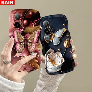 Realme C53 C55 C67 C51 10 C30 C31 C33 C35 C21Y C25Y C11 2021 C15 C25 C17 C12 C3 C2 8i 7i Realme5 5i 6i 7 Pro Narzo 50A N53 Vỏ Điện Thoại Hâm Mộ Bướm Vàng Hồng Sang Trọng