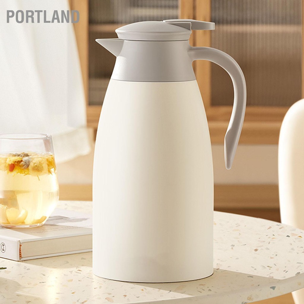 Portland Ấm Siêu Tốc 2L Loại Inox 304 Cách Nhiệt Giữ Bình Chứa Nước Mà