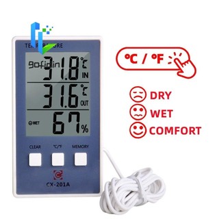 Gofidin Nhiệt Độ Độ Độ Ẩm Máy Đo Cảm Biến Đầu Đo Nhiệt Độ LCD Bộ Điều Chỉnh Nhiệt Độ Điện Tử Nhiệt Kế Máy Đo Độ Ẩm