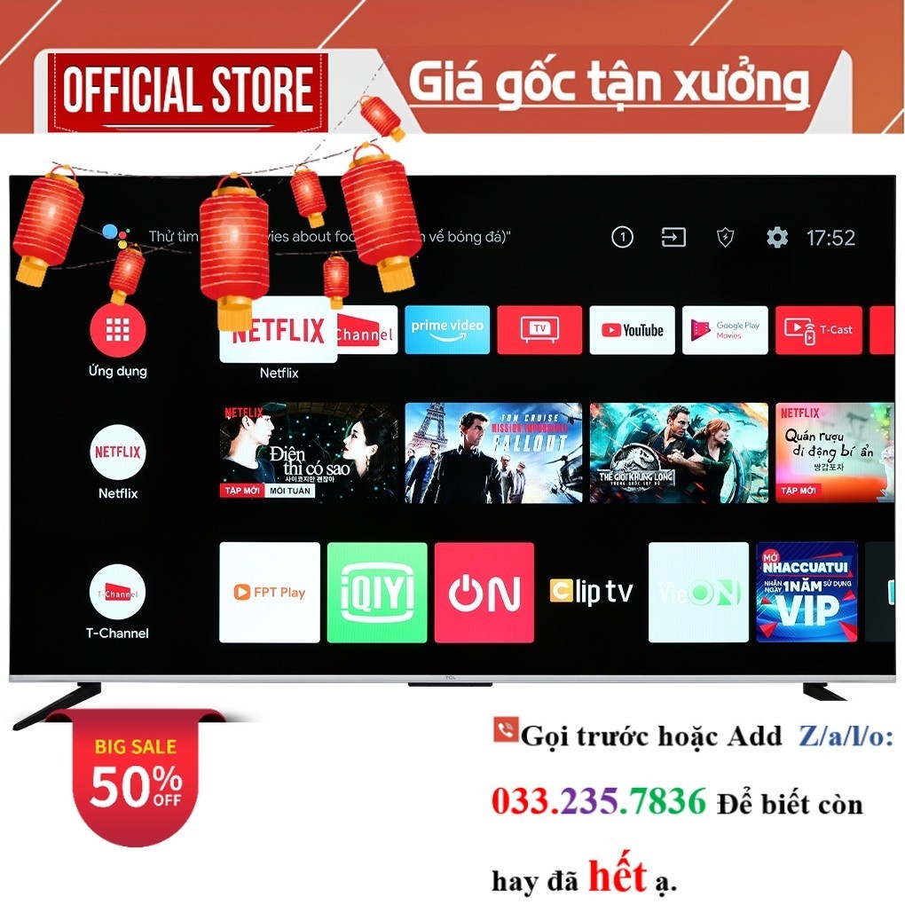Android Tivi TCL 65P737 4K 65 inch <new