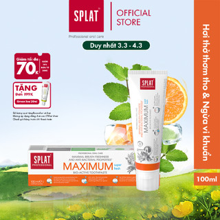 Kem đánh răng thơm miệng trắng răng SPLAT Maximum kháng khuẩn mạnh mẽ, hơi thở thơm mát, bảo vệ men răng 100ml