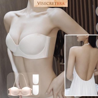 Áo Ngực Áo Lót Bra Không Dây VISECRET BRA Áo Chống Tuột Có Gọng Nâng Ngực Cup To Tạo Khe Mút Mỏng Kèm Dây Dán -- 220819