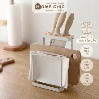 Giá để dao thớt kiểu Nhật giá úp nắp nồi giá để đồ đa năng nhà bếp | HOME CHIC CORNER