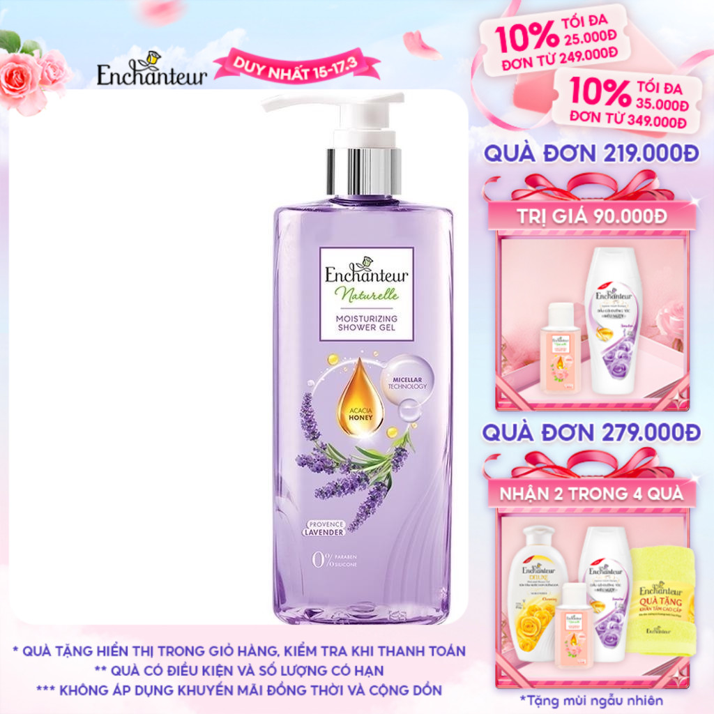[HB Gift] Sữa tắm Enchanteur Naturelle Lavender 510ml