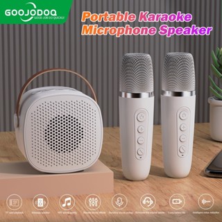 Loa Bluetooth Karaoke Mini GOOJODOQ có Micrô, Âm trầm không dây cực mạnh Karaoke ngoài trời tiện lợi có LED