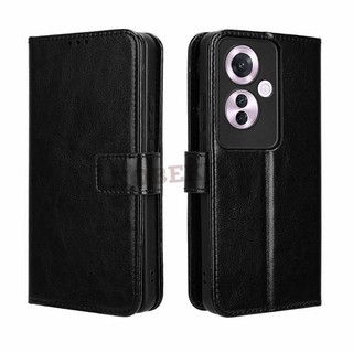 Oppo Reno 11F 5G Ví Da PU Khe Cắm Thẻ Dành Cho OPPO Reno11 F CPH2603 Reno11Pro Reno11F Stand Holder Flip Case