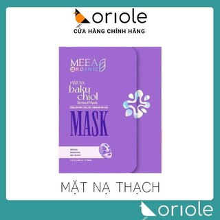 Mặt Nạ Thạch Tươi Màu Tím MEEA Organic - Mask Thạch Tươi Bakuchiol Retinol MEEA Hộp 5 Miếng 