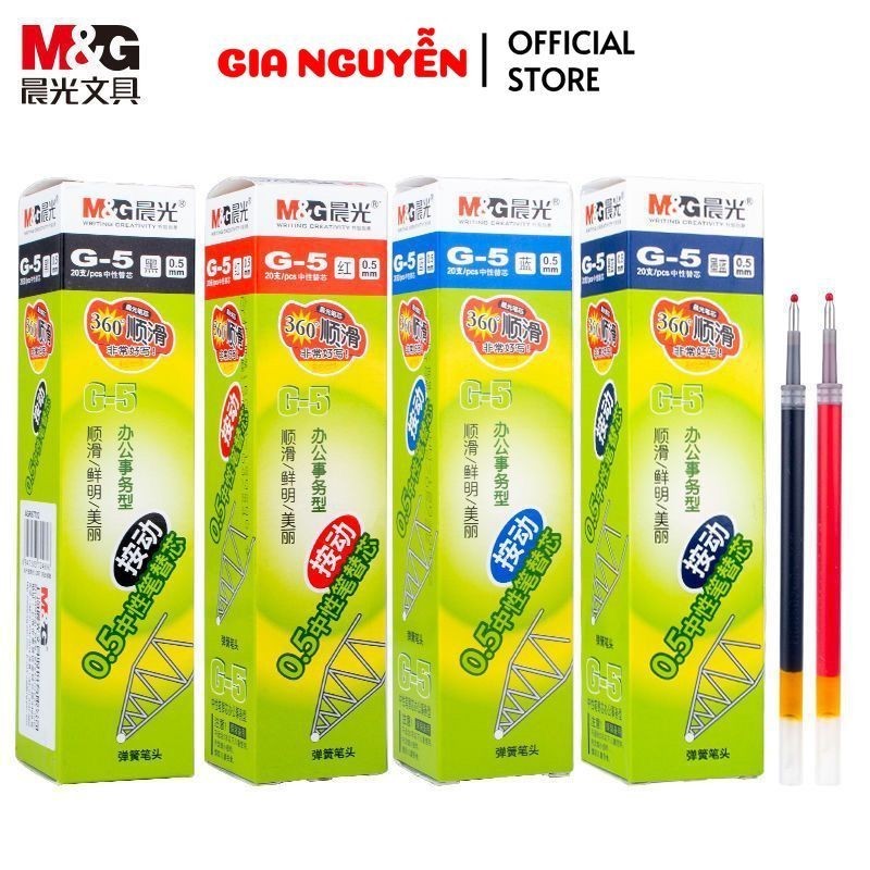 COMBO 20 Ruột MG G5 Ngòi 0.5mm Thay thế Bút K35, GP-1163 Gia Nguyễn