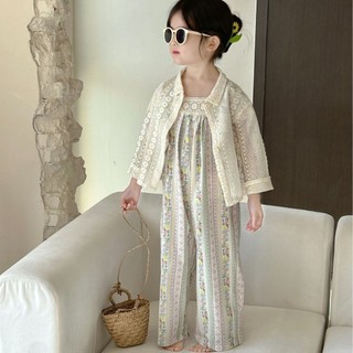 Áo khoác trẻ em bé gái phiên bản Hàn Quốc ren rỗng Áo khoác Cardigan bé gái mùa xuân mùa hè nhẹ áo khoác mỏng