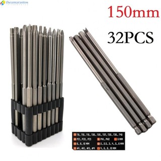 Loại vít 32 chiếc 150mm torx tamper proof spanner mũi khoan ph1 ph2 pz1 pz2