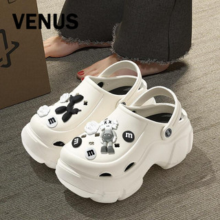 YANFENG  dép cross đế cao 6cm Dép sandal nữ dép đi biển Chống thấm nước Chất lượng cao Lót êm ái Cổ điển FBT23B08DR 13Z240330
