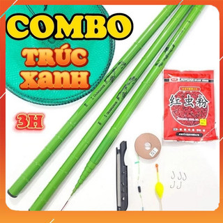 (TẶNG PHỤ KIỆN ) Cần Câu Tay TRÚC XANH 3H nhấc tĩnh 2kg tải cá 4kg -5kg TX3H -  Tổng Kho MY SACHI