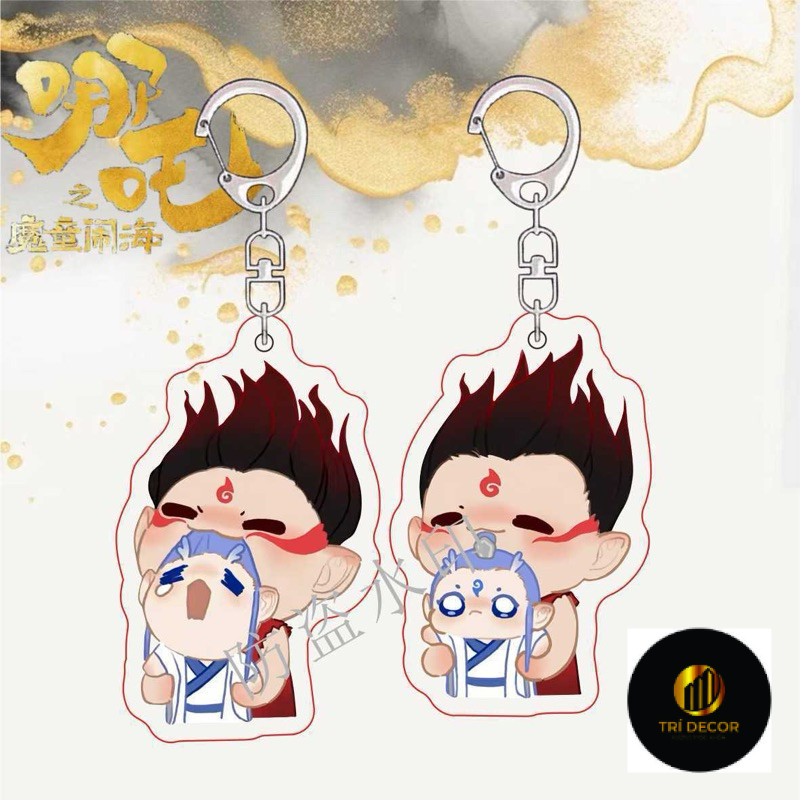 Móc khoá Na Tra 2 Ma Đồng Náo Hải nhân vật Na Tra Ngao Bính chibi đáng yêu