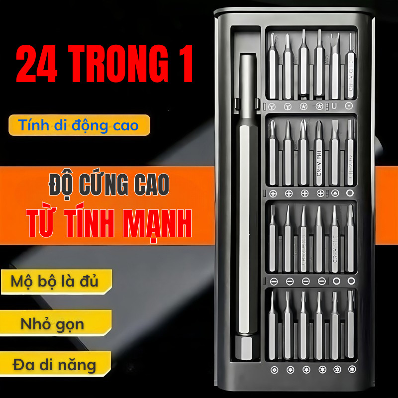 Bộ Tua Vít Đa Năng Joful Home - Bộ Mini 24 Đầu Nhỏ Từ Tính, Sửa Điện Thoại, Laptop Tiện Lợi