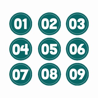 Decal Số Thứ Tự | Đường Kính 4.5cm | Decal Chống Nước Trang Trí Dán Bàn