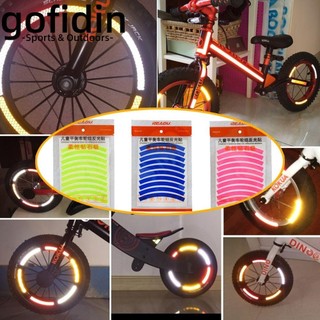 gofidin 10 nhãn dán trang trí bánh xe đạp màu sắc dạ quang đẹp mắt