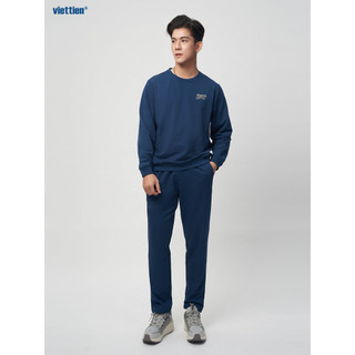 Bộ nỉ xanh dương VIETTIEN SMART CASUAL phom Regular vải Cotton Poly - 6S5408CRY/BN29