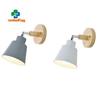 Đèn gắn tường bằng gỗ phong cách bắc âu hiện đại