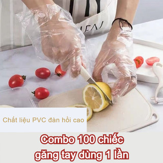 Combo 100 chiếc găng tay nylon găng tay dùng một lần tiện lợi