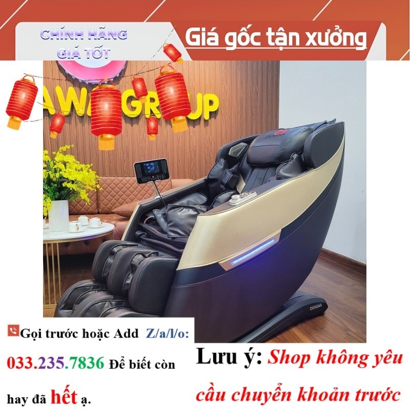 <new> Ghế massage Okinawa toàn thân Okinawa OS - 321 model 2023, 4D, điều kiển giọng nói