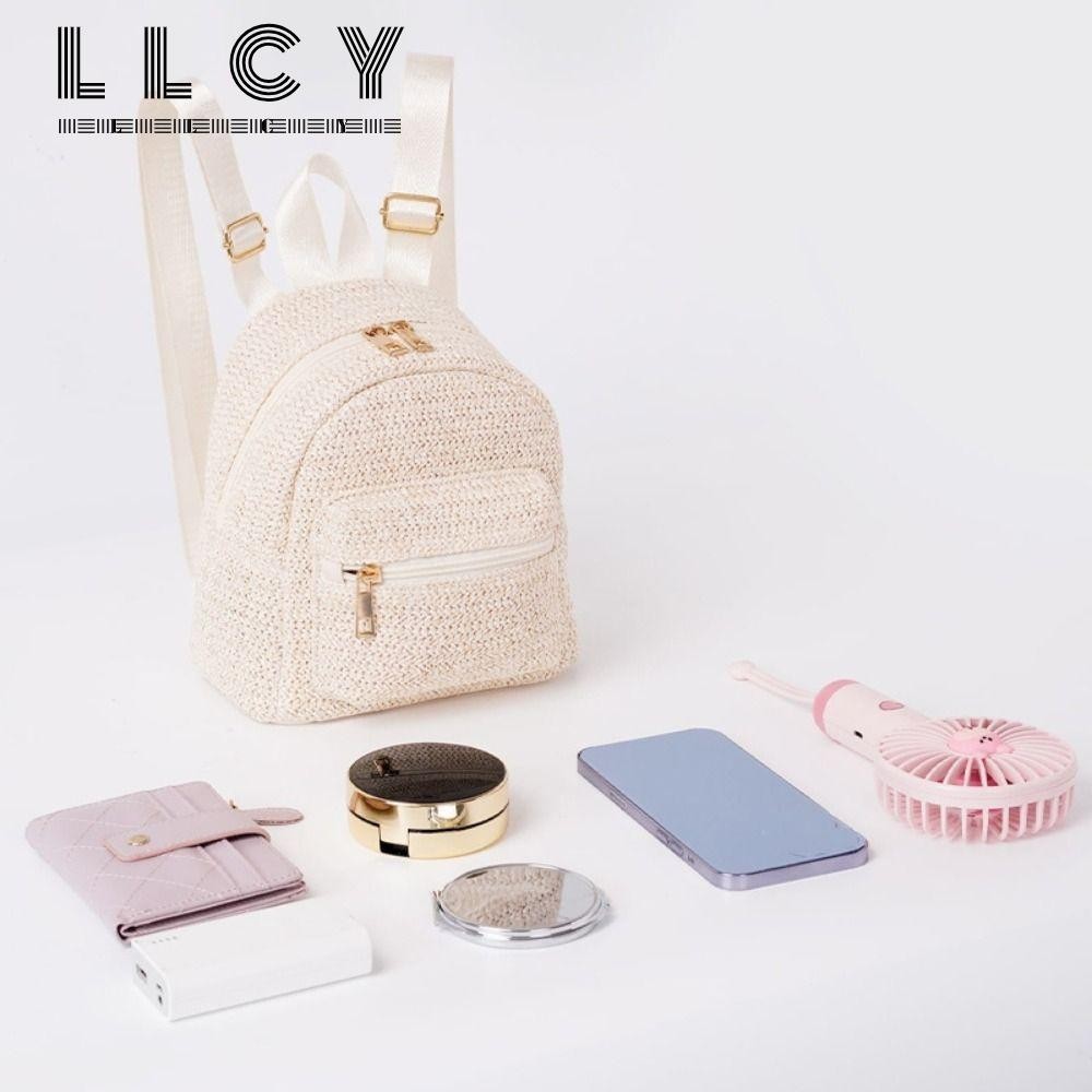 LLCY đeo vai đan rơm dễ thương thời trang cho nữ