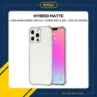 Ốp Lưng Nhám Chống Vân Tay Hybrid Matte Chống Sốc 4 Góc Bảo Vệ Camera Cho 13 Pro Max Njoyshop