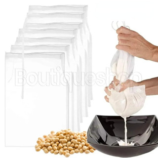 Túi Lọc Nylon Có Thể Tái Sử Dụng - Túi Lọc Rượu Sữa Đậu Nành - Túi Lọc Tiện Ích Nhà Bếp - Túi Sữa Hạt Trà Cà Phê Sữa Chua Lưới Lọc Lưới - Thực Phẩm Nhà Bếp Lọc Túi Nylon