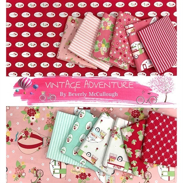 Bộ vải cắt sẵn Hexi Fabrics Vintage adventure 15 tấm 50 x 55 cm