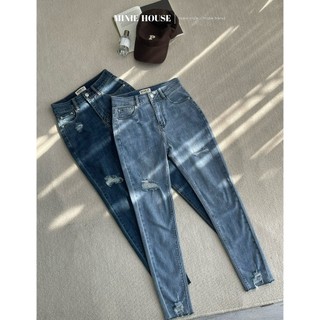 Quần skinny jean rách đùi + lai 2101.