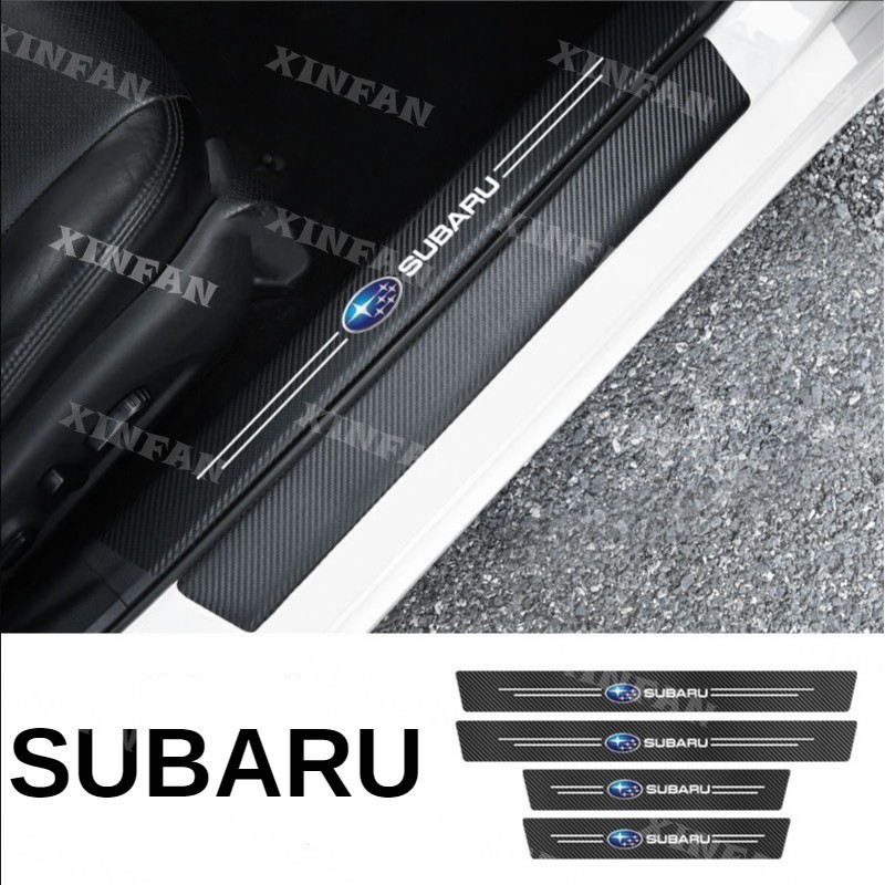 Xinfan Subaru Subaru XV Dải ngưỡng da bằng sợi Carbon Thích hợp cho Subaru XV Impreza Sti Forester W