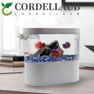 Bể cá CORDELLAUB, Bể cá thông minh Mini thông minh, Bộ nạp tự động bể cá với hệ thống lọc sinh hóa có đèn LED Máy tính để bàn bể cá sinh thái đổ bộ