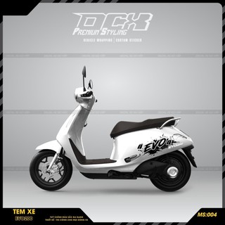 Tem rời thiết kế xe máy điện vinfast evo 200 | chất liệu pvc 3 lớp , chống nước , bền màu | evo200-004 nhãn dán decal