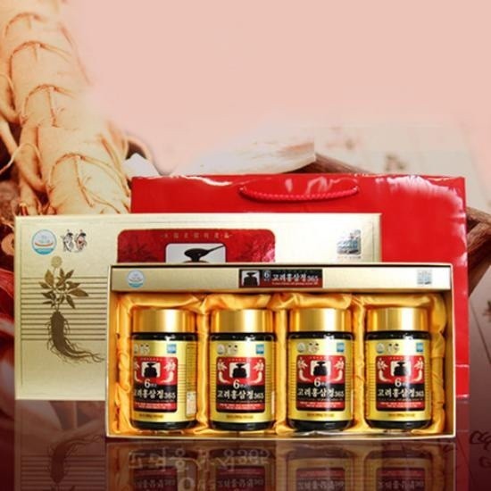 Cao Hồng Sâm 365 Cao Cấp Hàn Quốc Daedong Ginseng Hộp 2 Lọ x 240gr và Hộp