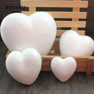 Kunhev 6 / 8.5 / 10 / 15cm trái tim xốp khuôn bóng đồ chơi mô hình polystyrene trang trí đám cưới trang trí tiệc