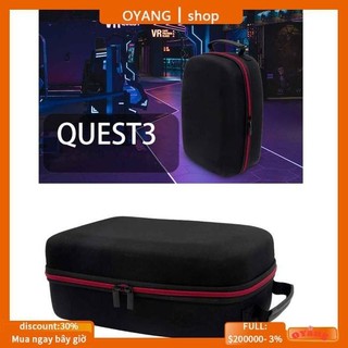 Oyang Hộp đựng đồ EVA Shell Túi đựng du lịch Vỏ bảo quản chống bụi Hộp đựng di động tương thích cho tai nghe Meta Quest 3 VR