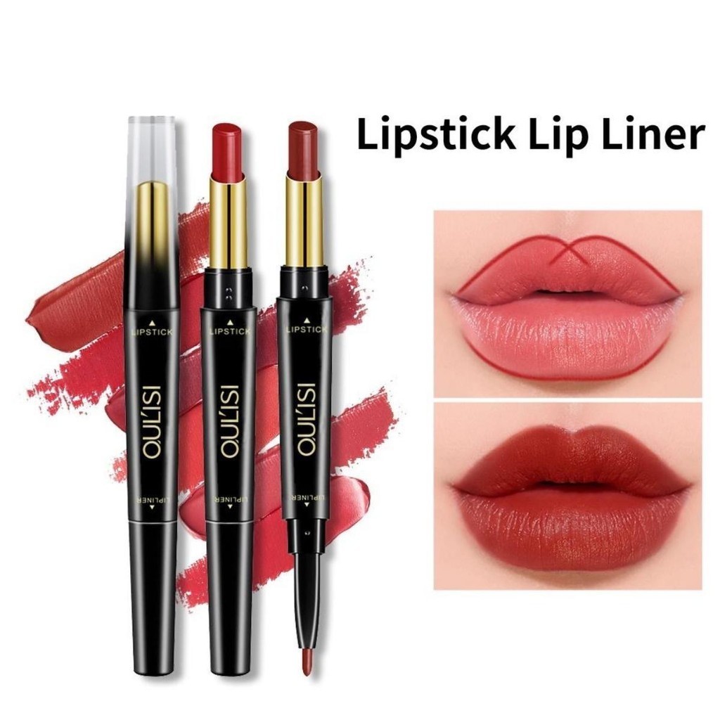 Son môi chống thấm nước hai đầu đa chức năng 2 trong 1 Bút chì trang điểm môi lâu trôi | BigBuy360 - bigbuy360.vn