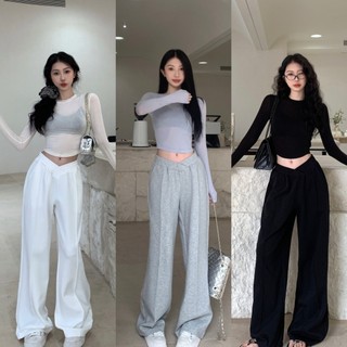 Liasynn Design Sense Màu Trơn Đáy Mỏng Top Áo Thun Dài Tay Chống Nắng Áo Thun + Thiết Kế Sense Eo Phù Hợp Với Áo