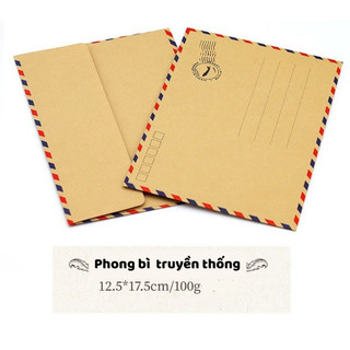 Phong bì/ bao đựng thiệp kraft, trong suốt họa tiết độc đáo để đựng thư, thiệp, giấy lời chúc đặc biệt