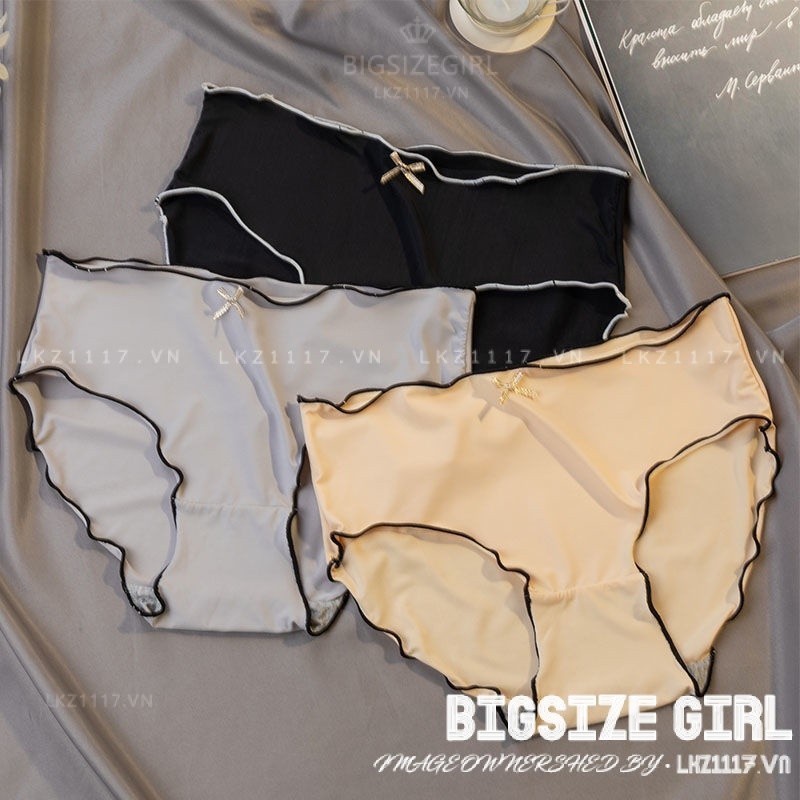 Quần lót nữ đúc su thun lạnh cao cấp Bigsize 70kg 80kg 100kg quần chip nữ cute sexy không đường may mềm mại thoải