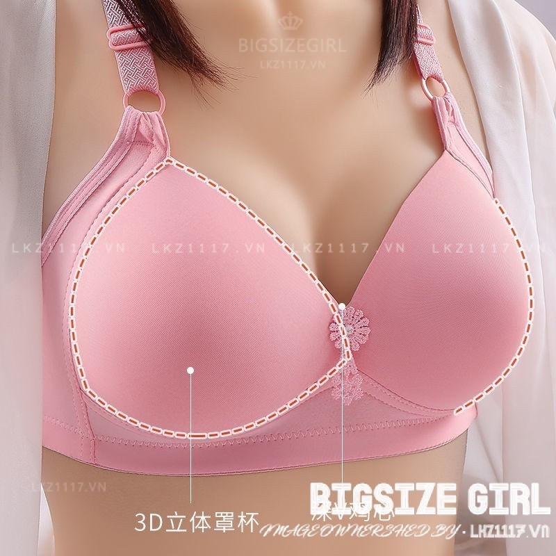 Áo lót không gọng Áo ngực nữ Bigsize Áo bra nữ trung niên nâng ngực mỏng 50kg 100kg