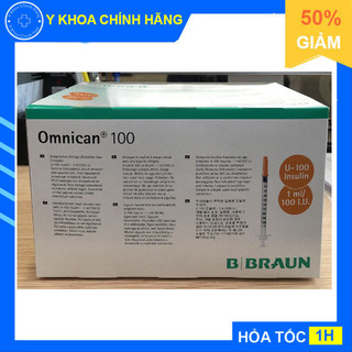 Kim Tiểu Đường 1cc Insulin Bbraun(Hộp/100cái) / Bơm tiêm 1 m