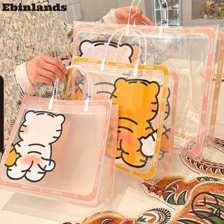 Einlands 1 Túi Xách Mua Sắm Bằng Nhựa pvc Nhám Trong Suốt Dày Dặn Kích Thước s / m / l