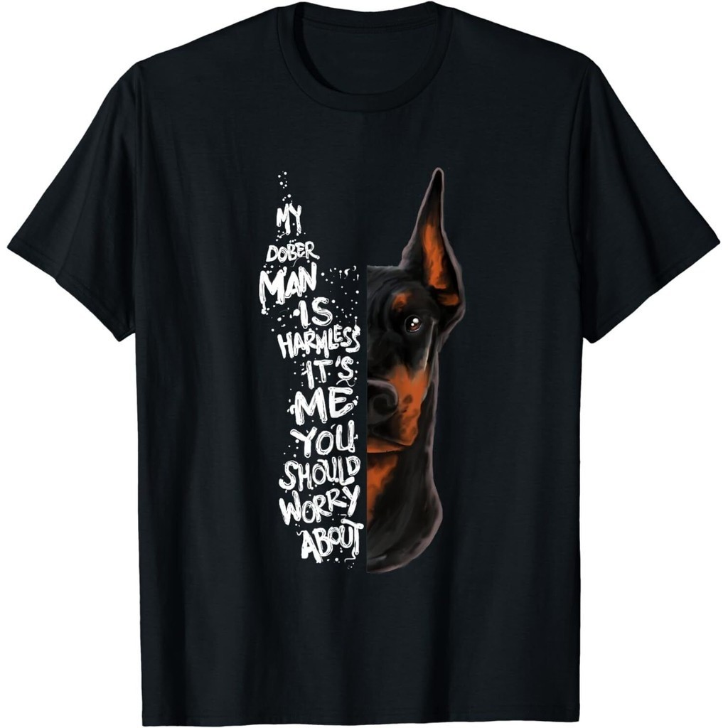 My Doberman Is Harles- Doberman Trích Dẫn Pinscher Áo Thun Unisex Ngộ nghĩnh