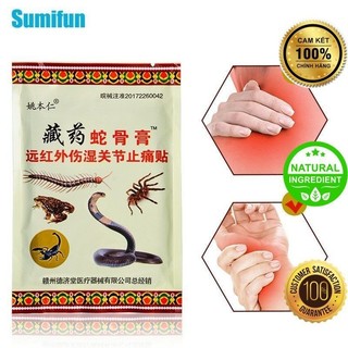 8 Miếng Cao Dán Đau Lưng, Đau Cổ, Đau Khớp, Đau Vai, … thành phần cao bò sát và thảo dược