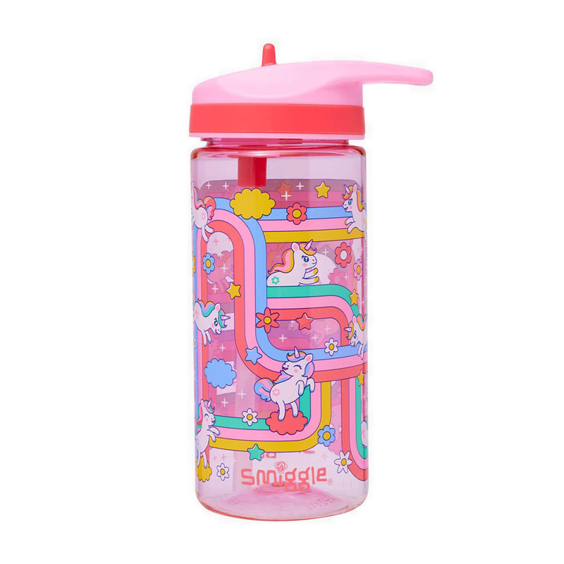 Bình Đựng Nước Smiggle Blast Off Junior Plastic 440Ml - IGL453151PNK