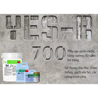 ( 5 Lít ) Phụ gia giảm nước, tăng cường độ sớm bê tông Yes-R 700 ( Sử dụng đúc đổ chậu kiểng, Gạch Vỉa Hè…)