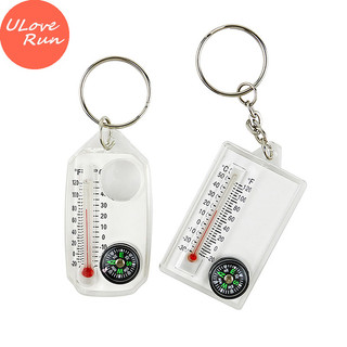 Uloverun ngoài trời leo núi khóa la bàn con trỏ mini móc khóa nhiệt kế la bàn móc chìa khóa dụng cụ cắm trại la bàn carabiners vn