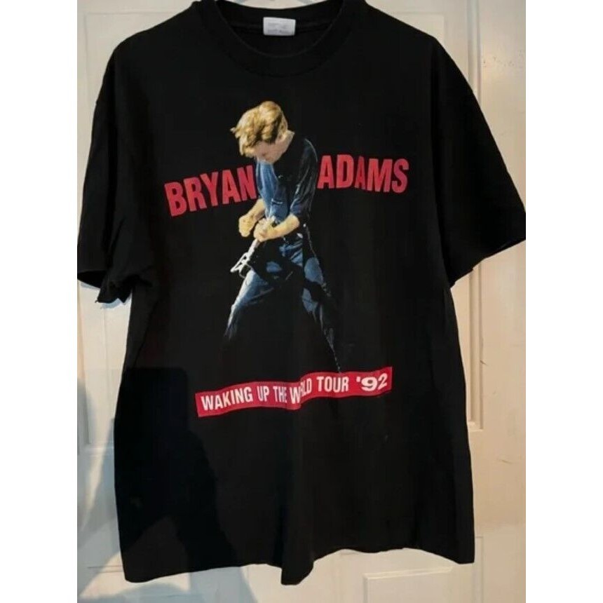 2024 bánh quế cho bạn bè Làm lại 1992 Áo thun buổi hòa nhạc Bryan Adams, áo sơ mi cotton unisex xs-3