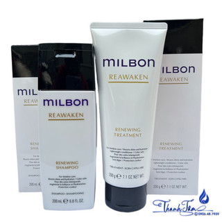 Gội xả phục hồi chuyên sâu Milbon Reawaken Renewing 200mlx2